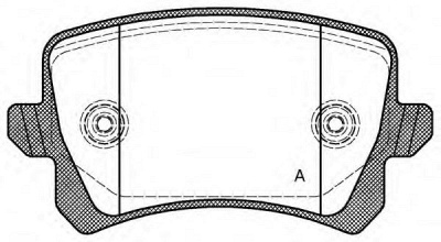 OPEN PARTS bpa134200 -  Комплект тормозных колодок, дисковый тормоз